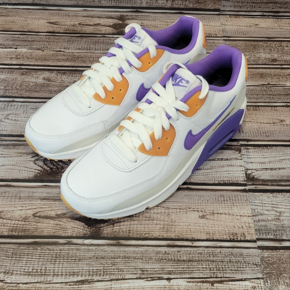 Nike White and Purple Athletic Shoes
